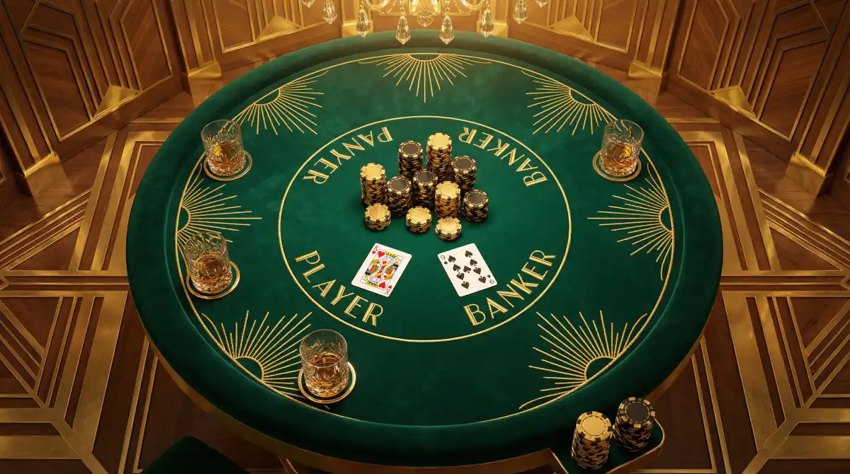 百家乐赌桌俯瞰图